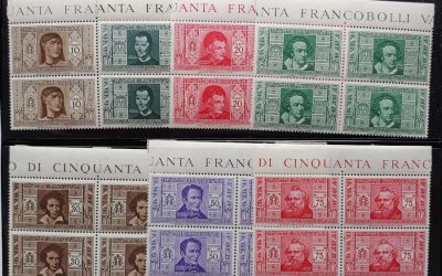 Italy #268-274 stamps Never Hinged 1932 Blocks (28)