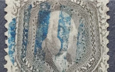 U.S.A. #78a VF Used 1862 24c Blue cancel Shade