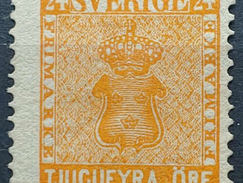 Sweden #10 Fine Unused 1858/62 Perf 14