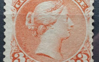 Canada #25 Fine Unused 1868 3c Large Queen