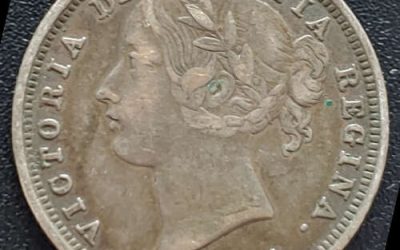 Province of Canada F/VF 1858 Silver 20 Cents, reengraved 5