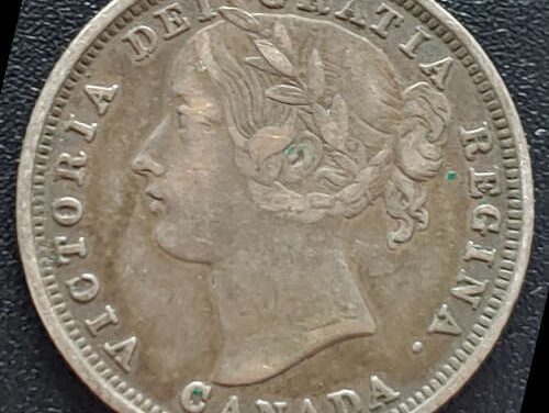 Province of Canada F/VF 1858 Silver 20 Cents, reengraved 5
