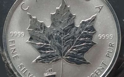 Canada BU 1998 Titanic privy mark $5 Silver Maple Leaf