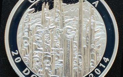 Canada Proof 2014 pure Silver Emily Carr 20 Dollars 1.01oz ASW