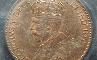 Newfoundland ICCS MS62 1936 Red & Brown George V Large Cent