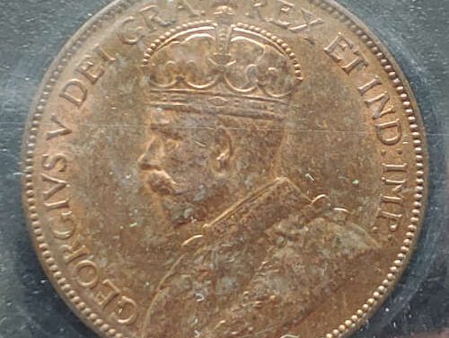 Newfoundland ICCS MS62 1936 Red & Brown George V Large Cent