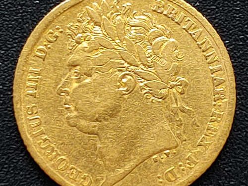 G.B./Colonial Canada Fine+ 1825 George IV Gold Half Sovereign