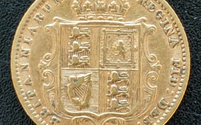 Great Britain VF 1891 Victoria Gold Half Sovereign .1177oz AGW