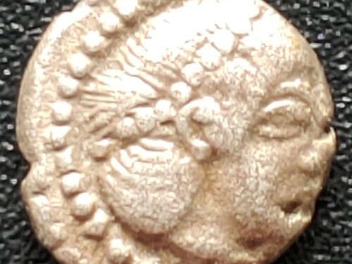 Greek Sicily, Syracuse 485-478 BC .73gm 9mm Silver Obol