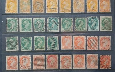 Canada #34/39 Used 1870/1886 Small Queens incl Crown cancel (65)
