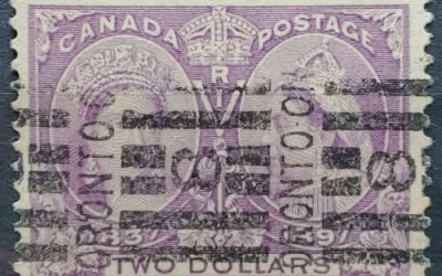 Canada #62 VF roller Used 1897 $2 Jubilee