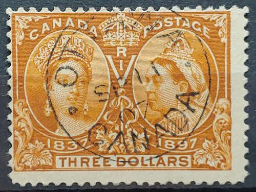 Canada #63 Fine CDS Used 1897 $3 Jubilee