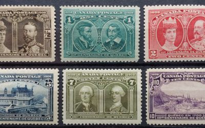 Canada #96-101 F/VF Mint 1908 Quebec half dozen