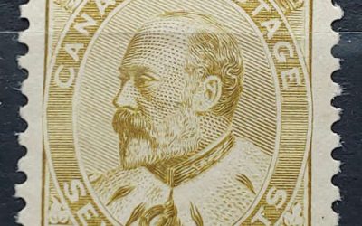 Canada #92 F/VF Mint 1903 7c Edward VII shade