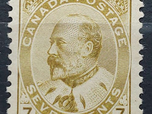 Canada #92 F/VF Mint 1903 7c Edward VII shade