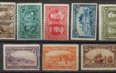 Canada #96-13 Fine+ Mint and Unused Quebec Set (8)