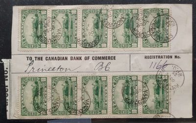 Canada #215 26 Oct 1935 $2.20 Registered Parcel Tag (22)