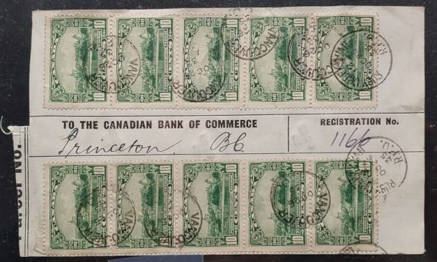 Canada #215 26 Oct 1935 $2.20 Registered Parcel Tag (22)