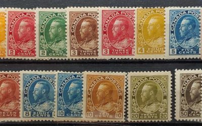 Canada #104/122 F/VF Mint 1911/1925 Admirals, less #116 (17)