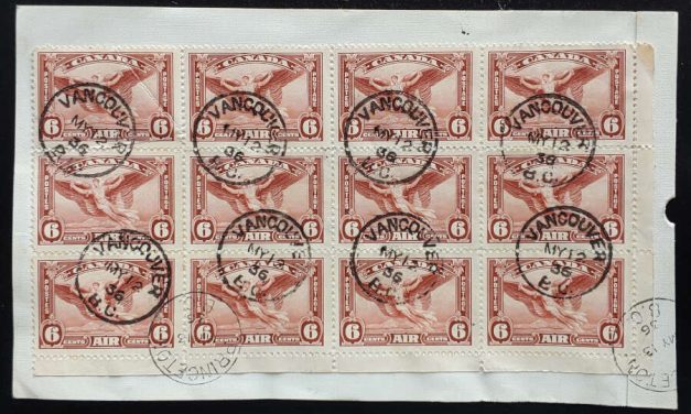 Canada #C5 12 May 1936 $1.04 Registered Parcel Tag incl Meter (12)
