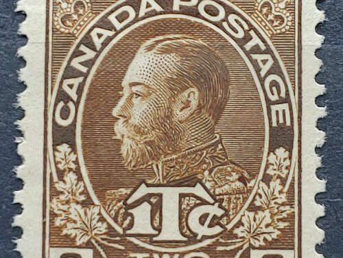 Canada #MR4a Fine Mint 1916 Die 1 War Tax