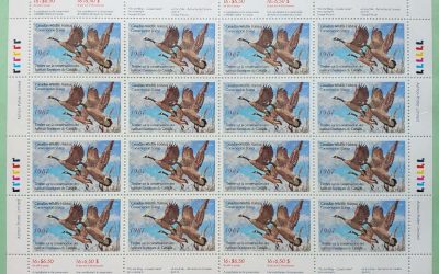 Canada #FWH3 VFNH 1987 $6.50 Cda Geese Sheet (16)