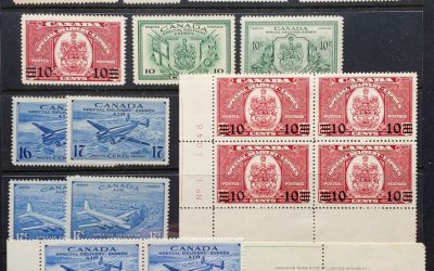 Canada #CE1-4, E1-11 Mint 1898/1946 Special Delivery Sets (27)
