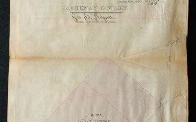 B.C. Kootenay District 12 Sep 1901 Little Tommy Mineral Act Grant