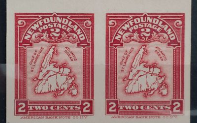 Newfoundland #86P VF 1908 2c Plate Proof Pair on card
