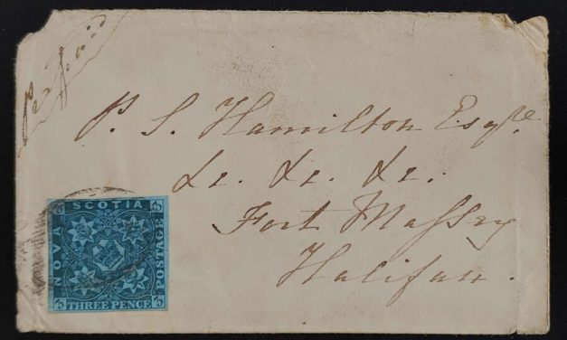 Nova Scotia #2 May 1857 3d Cover to Fort Massey, no b/f