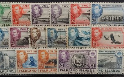 Falkland Islands #84-96, 101-2 Mint and Used 1938/49 Set (18)