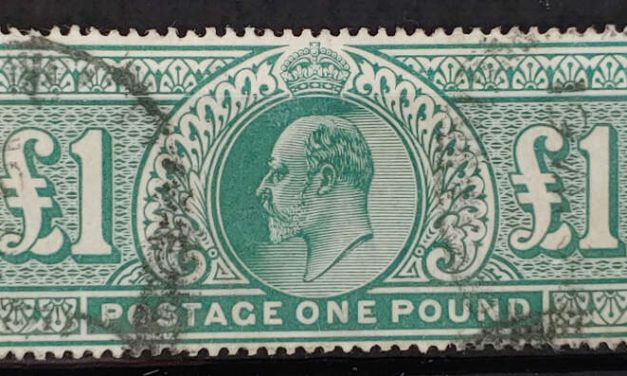 G.B. #142 F/VF Used 1902/11 Edward VII Pound Green
