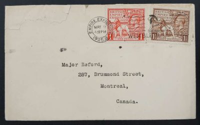 G.B. #203-4 9 May 1925 2.5d Wembley Slogan Godden/Reford FDC