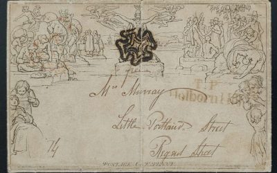 G.B. #U3 8 Jan 1841 1d Mulready Letter Sheet, fold