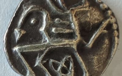 Anglo Saxon Northumbria AD 737-758 Eadberht 1gm Silver Sceat