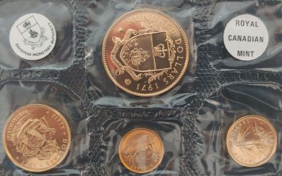 Bahamas Proof 1971 R.C.M. 4-coin Gold Set, 1250 minted 2.0016oz