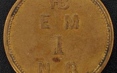 H.B.C. XF 1857 Moose Factory Made Beaver punched Token
