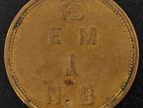 H.B.C. XF 1857 Moose Factory Made Beaver punched Token