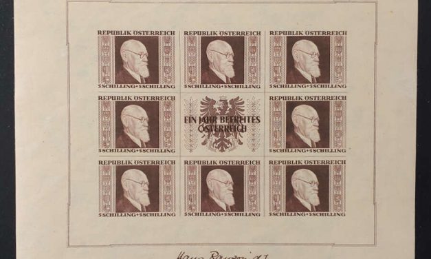 Austria #B188 VF stamps NH 1946 Imperf Semipostal S/S