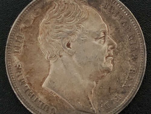 G.B./Colonial Canada XF+ 1836 William IV Silver Half Crown