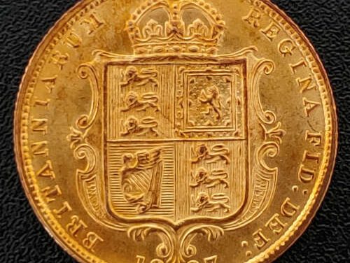 G.B. BU 1887 Victoria Golden Jubilee Half Sovereign .1177oz AGW