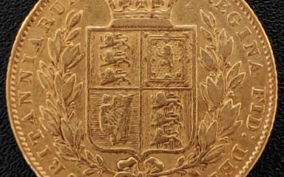 G.B./Colonial Canada Fine 1839 scarce date Gold Sovereign, lt scratch