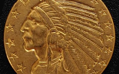 U.S.A. XF 1914 Indian Head $5 Gold .24187oz AGW