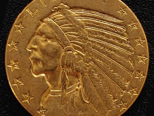 U.S.A. XF 1914 Indian Head $5 Gold .24187oz AGW