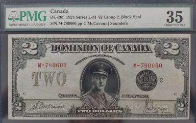 Dominion of Canada #DC26f PMG Choice VF35 1923 $2