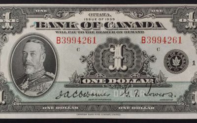 Bank of Canada #BC1 Unc 1935 George V Series B $1