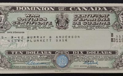 Dominion of Canada Choice Unc 1942 $10 War Savings Certificate