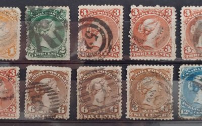 Canada #23-5, 27-8 gen Fine Numeral cancel Used