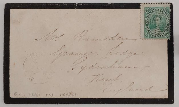 Canada #18 13 Mar 1867 12.5c Transatlantic Mourning Cover