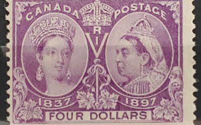 Canada #64 Fine+ Mint 1897 $4 Jubilee